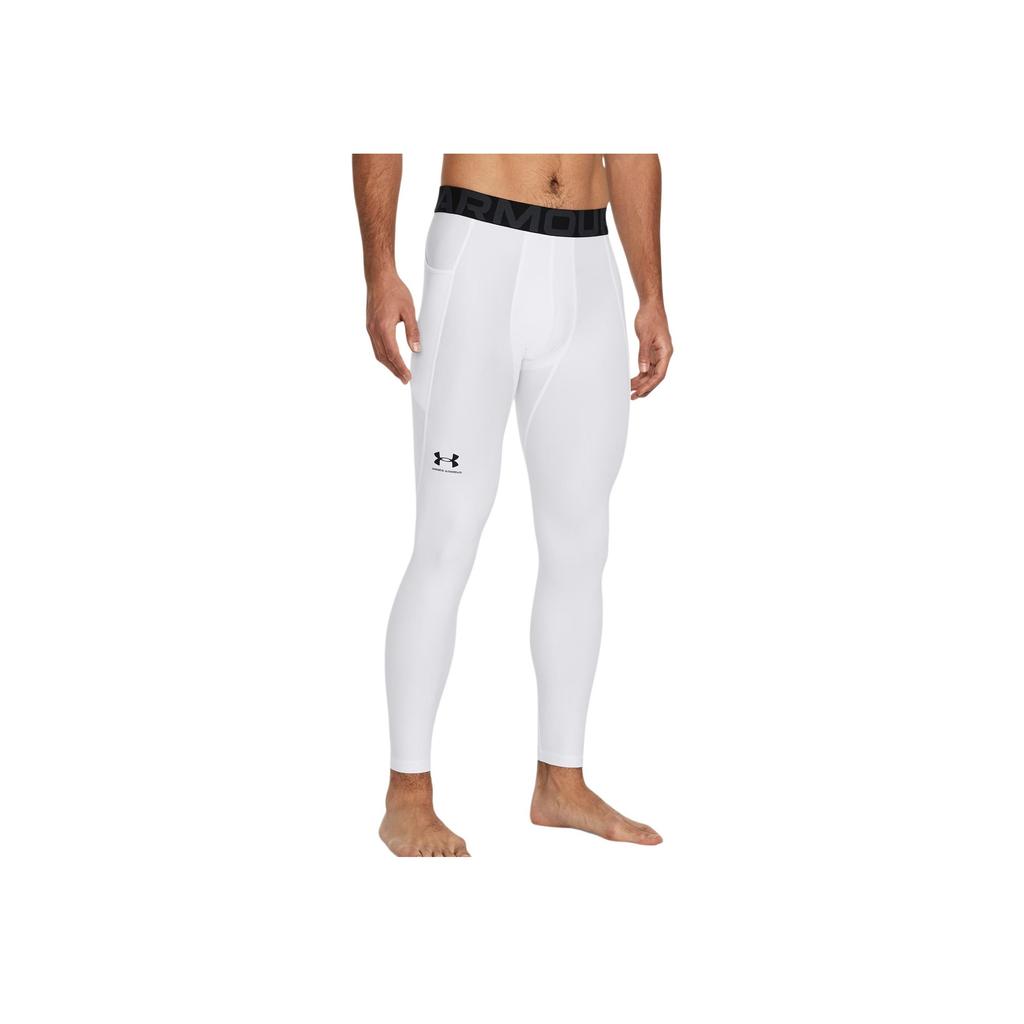 Under Armour HeatGear® Slim Fit Versatile Comfortable Leggings Men Leggings White 1361586-101