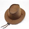 Children's western cowboy hat summer new short-brimmed straw hat beach visor anti-purple line sun hat