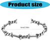 Unique Dark Gothic Thorn Punk Bracelet Stainless Steel Adjustable Closure for Men and Women Gift for Fashion Enthusiasts
