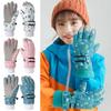 Thickened Fleece Boys Girls Gloves Waterproof Cycling Gloves 4-12Y Skiing Snow Gloves Student Kids