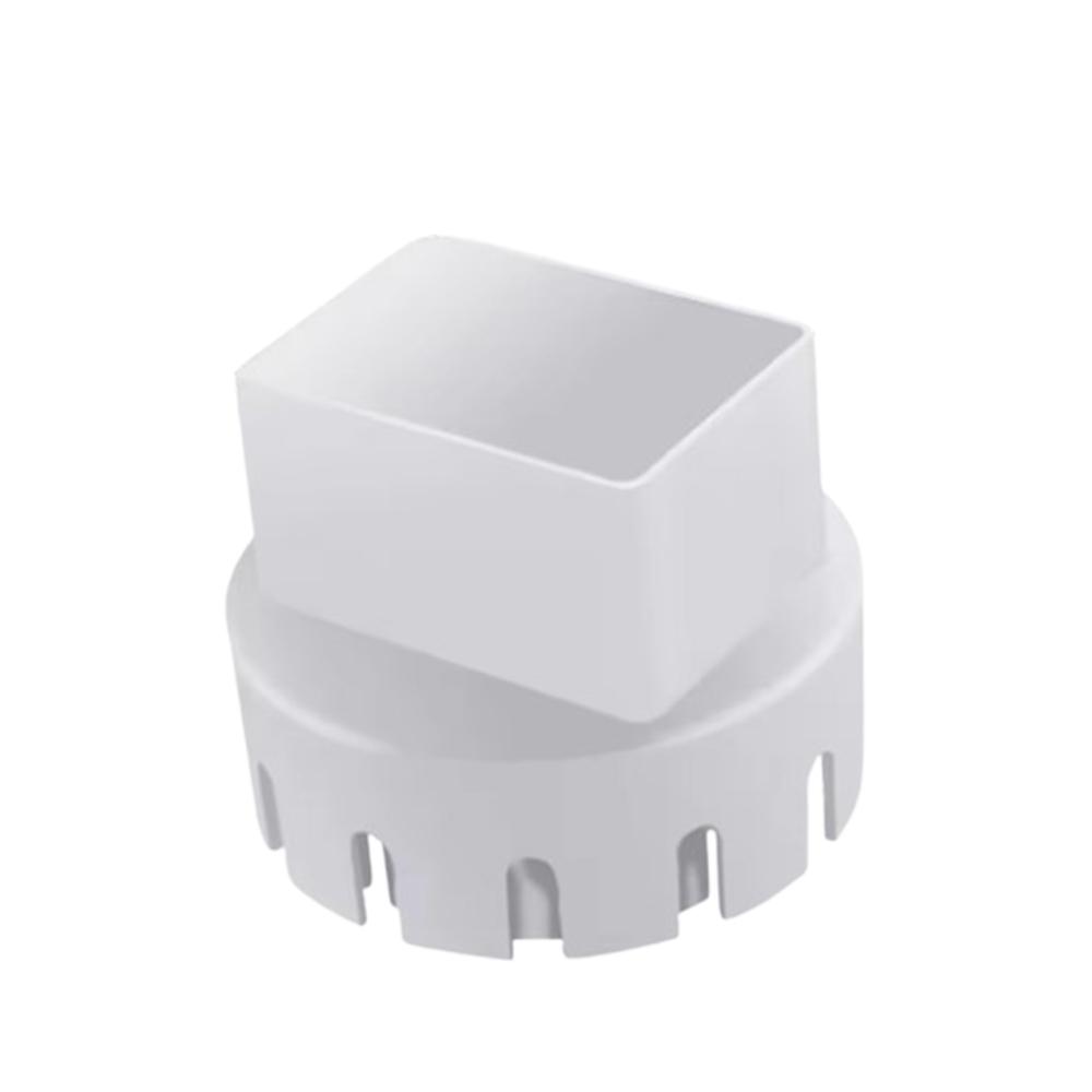 

Practical Downspout Extender Round To Square Gutter Drain Adapter Roof Rain Gutter 2*3 Inch белый