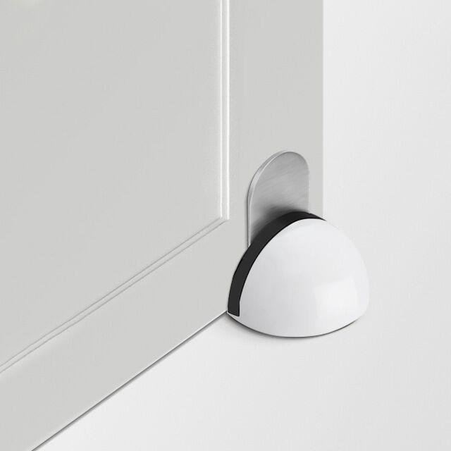 NAIERDI 7 Colors Stainless Steel Rubber Door Stopper Non Punching Sticker Door Holders Catch Floor Mounted Nail-free Door Stops
