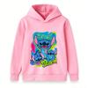 Kids Boys Girls Hoodie Cute Cartoon Stitch Printed Long Sleeve Pullover Sweatshirt Casual Tops for Toddlers