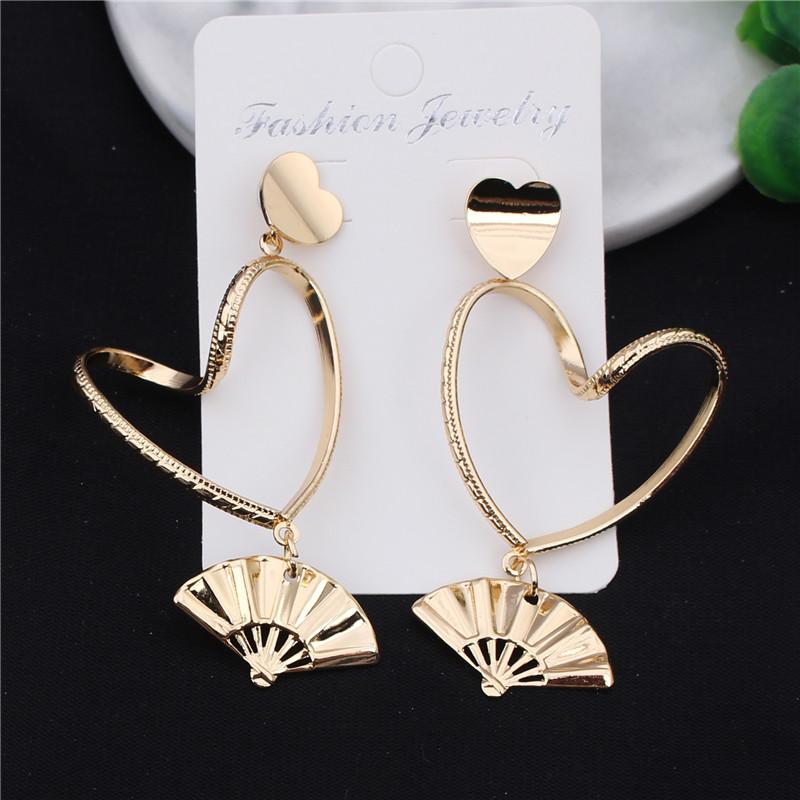 New Stylish Metal Long Hanging Earrings for Women Geometric Statement Uneven Rhombus Pendants Ladies Drop Earrings pendientes