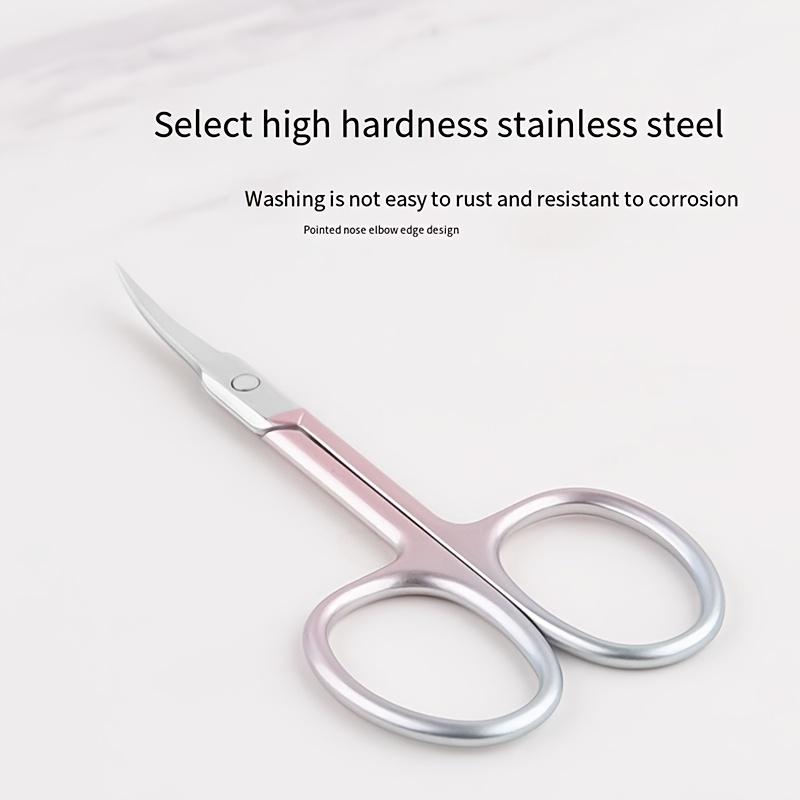 Stainless Steel Scissors Multi-Purpose Beauty Tool for Eyebrows, Nails, and Makeup Care, Ideal for Trimming, Sharp Curved Blades