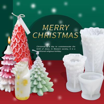 Gifts Snowman Candle Making Resin Molds Christmas Tree Candle Mold Silicone Mould Xmas Ornament