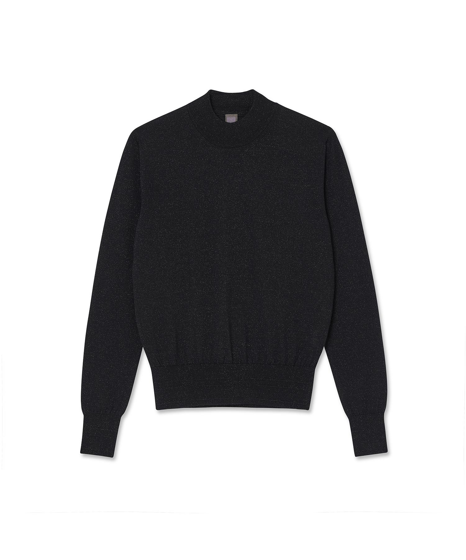 Iolo Women S Shine Wool Mock Neck_Black Black/S