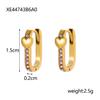 CARLIDANA Gold Color Stainless Steel Small Earring Gold Plated Gifts Colorful CZ Stone Hoop Heart Earrings for Women Girls