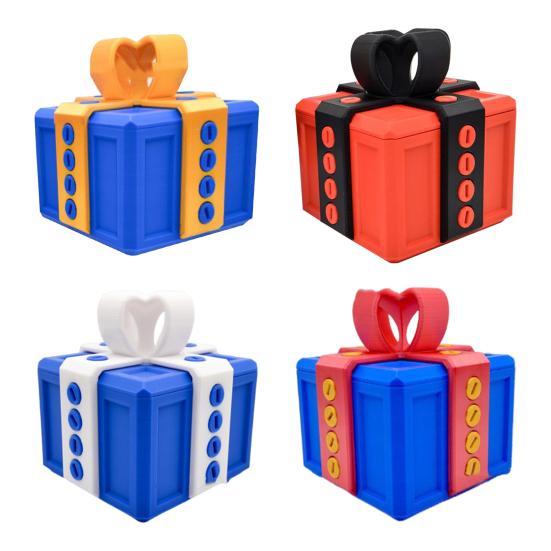 Cutie cadou 3D enervantă, cutie cadou interactivă cu puzzle, cu șuruburi, cutie cadou surpriză, ornamente de desktop pentru prieteni și copii