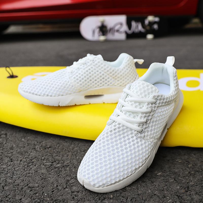 Men's shoes summer breathable sports casual thin white shoes men's mesh shoes summer mesh hollow mesh cloth shoes