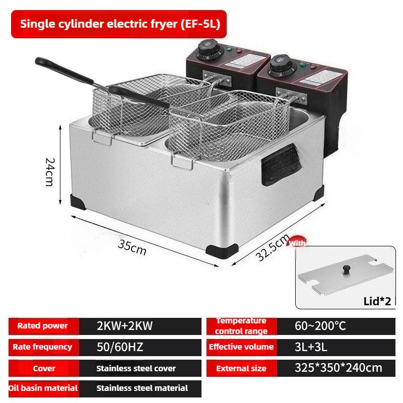 Kitchen Large Capacity Oil Fryer Constant Temperature Fried Chicken Frying Machine Professional Commercial Electric Fryer