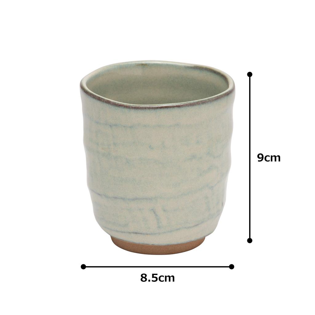 Mino ware sushi nightingale W30102 teacup, green,