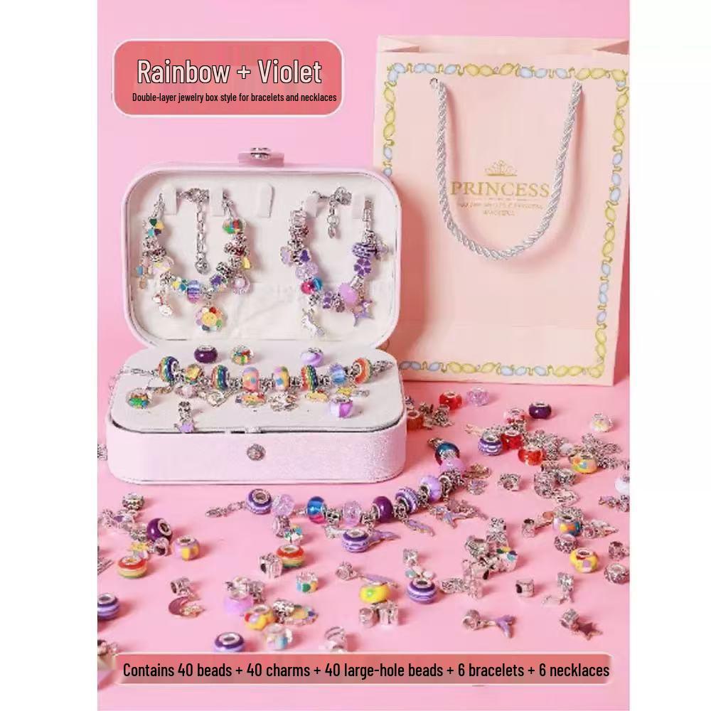 DIY Handmade Crystal Bead Bracelet Set for Kids - Jewelry Craft Kit & Festival Gift