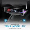 Hideable Under Screen Storage for Tesla Model Y Model 3,Center Console Organizer Tray with Black Anti-Slip Silicone Pad - Model Y 3 Accessories