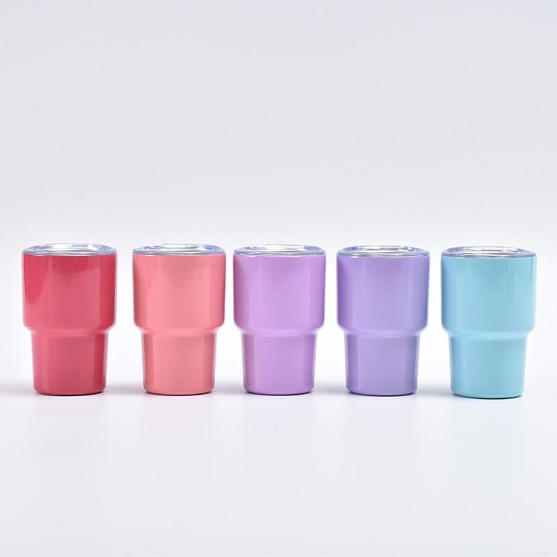 2 Oz Stainless Steel Mini Car Cup With Straw - Portable Insulated Espresso Office Travel Home