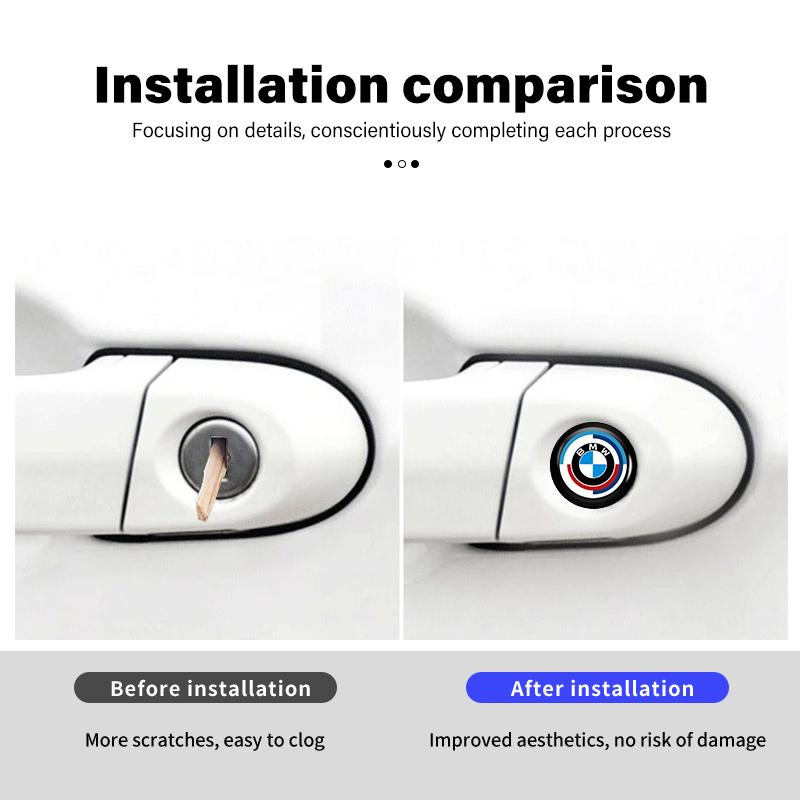 wzcr7 For BMW 14mm Car Key Emblem Auto Control Keychain Sticker Decoration Accessories X3 X5 M5 M3 E46 E90 E60 F10 E39 F30 E36 G30 E87