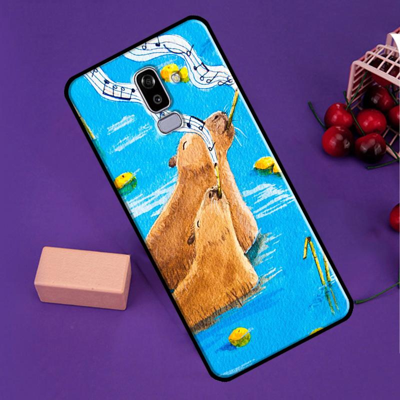 Capybara Spa Case For Samsung Galaxy J7 J5 J3 2017 J1 A3 A5 2016 A6 A8 J4 J6 Plus A7 A9 J8 2018 Cover
