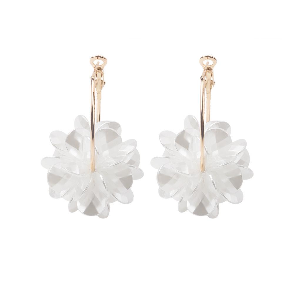 Korean 3D Flower Pearl Earrings – Elegant, Versatile, Fairy-Inspired Ear Cuffs for Women