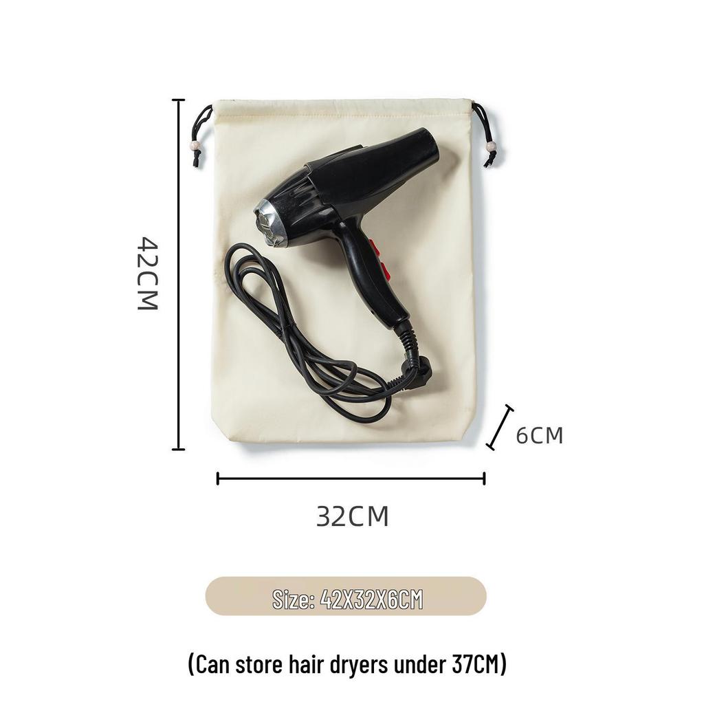 Large Waterproof Nylon Travel Bag for Hair Dryer, Underwear, and More