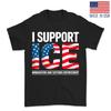 T-shirt con Bandiera Americana Ufficiali dell'Immigrazione Ice Supporto Trump 2025 Maglietta Unisex