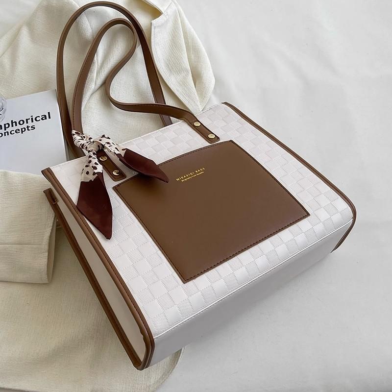 New Women's Bag Large Capacity Commuting Bag Autumn and Winter Versatile Leather Shoulder Bag