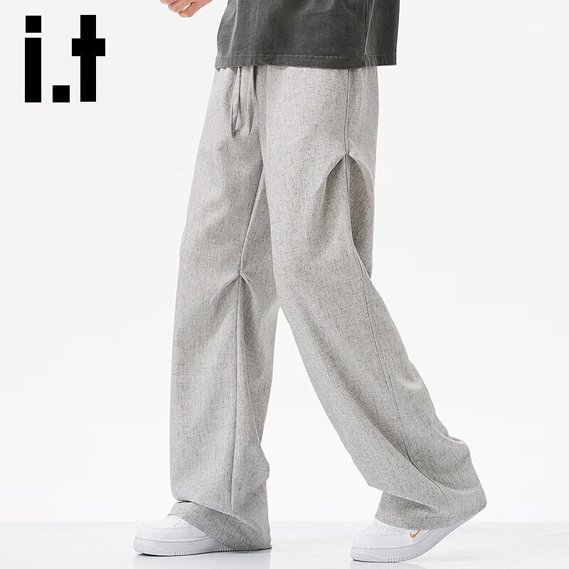 Izzue It Men's Linen Blend Loose Fit Casual Pants