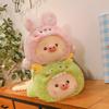 Cartoon Dinosaur Transforming Plush Pig Toy - Long Fur Sleeping Hug Pillow