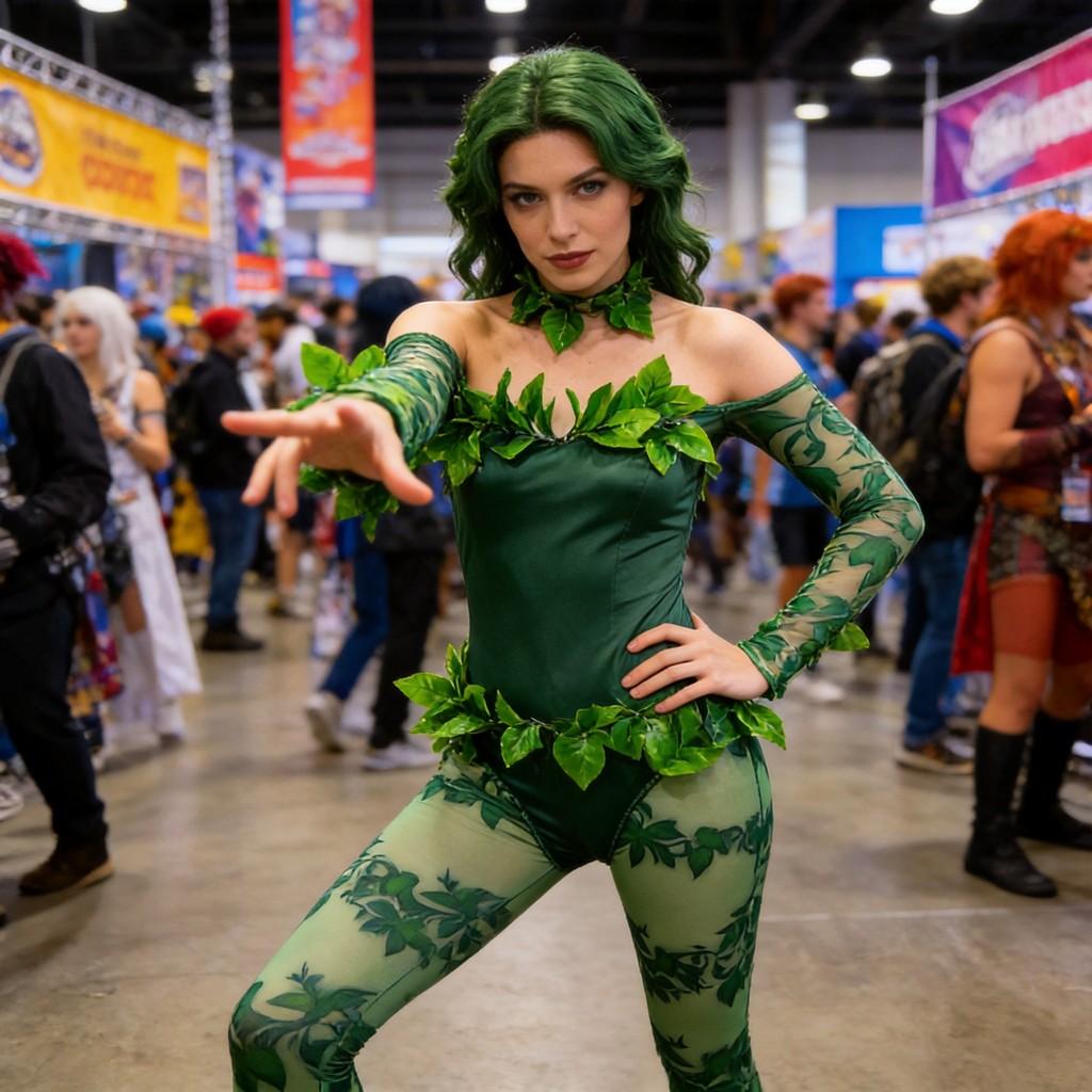 Batman Poison Ivy Cosplay Costume For Adults And Teens With Breathable Fabric