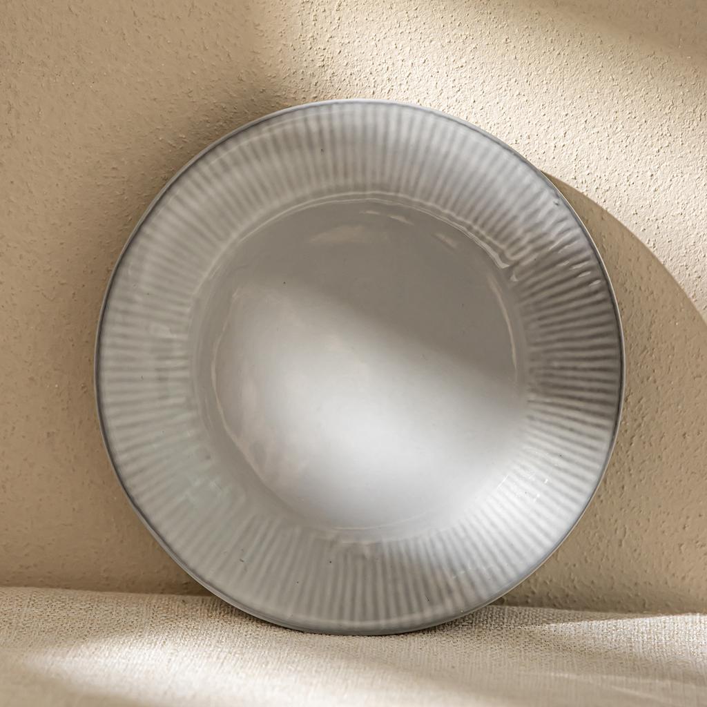 Simple Wind Vertical Bone Plate Ceramic Plate Household Creative Plate Dipping Plate Snack Plate Restaurant Tableware Dish