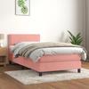 Maison Exclusive - Rete a doghe per letto con materasso Rosa 100x200 cm Velluto