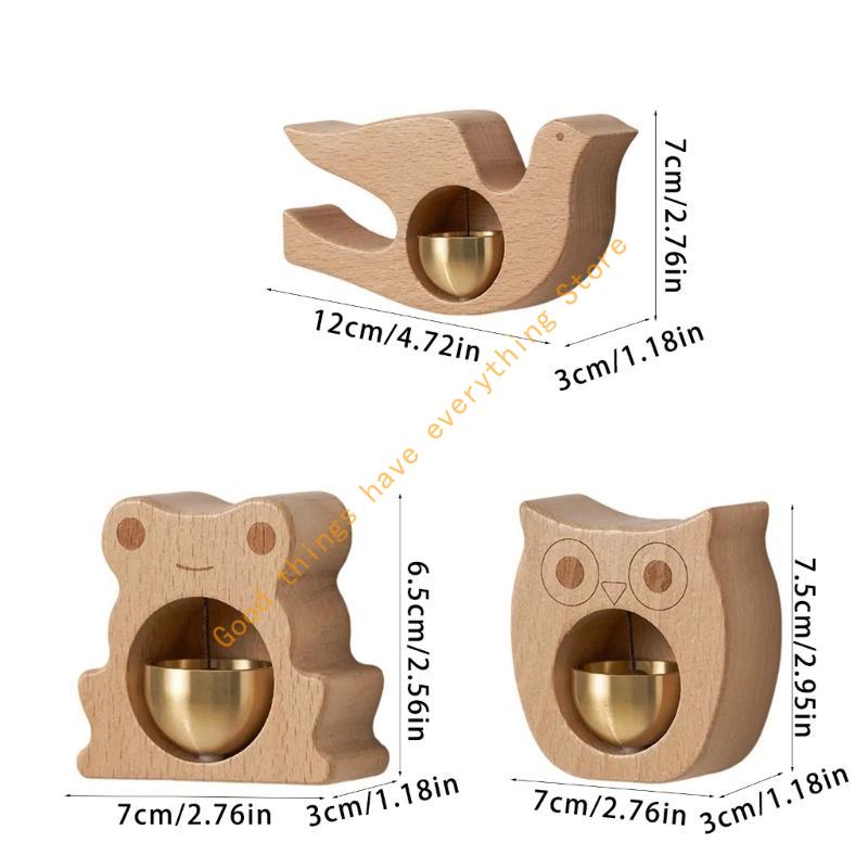 Elegant Wooden Animal Door Chimes Doorbell Knocker Home Decors 55KF