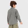 Duo Duo Jia Boy's Korean Style Black & White Plaid Long Sleeve Shirt
