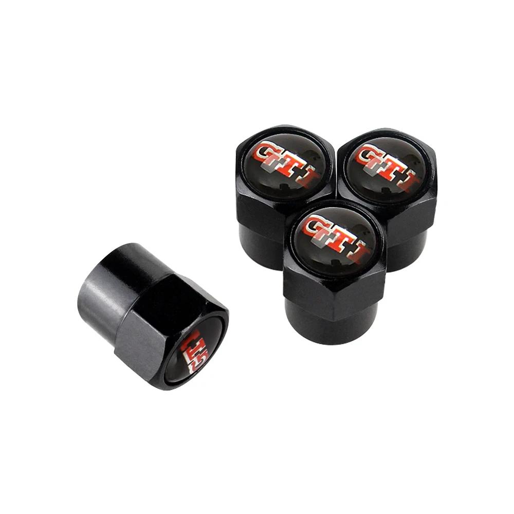 2026 Hot For VW VOLKSWAGEN 4PCS Alloy Car Tire Valve Caps Wheel Stem Covers for Volkswagen R Line GTI Polo Golf 5 6 7 Passat B5