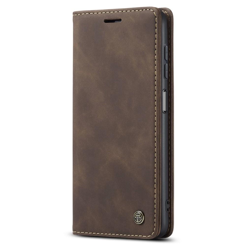 CASEME Case for Samsung Galaxy M33 5G, Leather Wallet Case, Brown