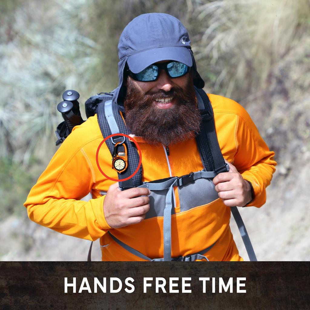 Dakota Pocket Watch Carabiner Watch Waterproof LED Light Outdoor Camping Climbing Travel