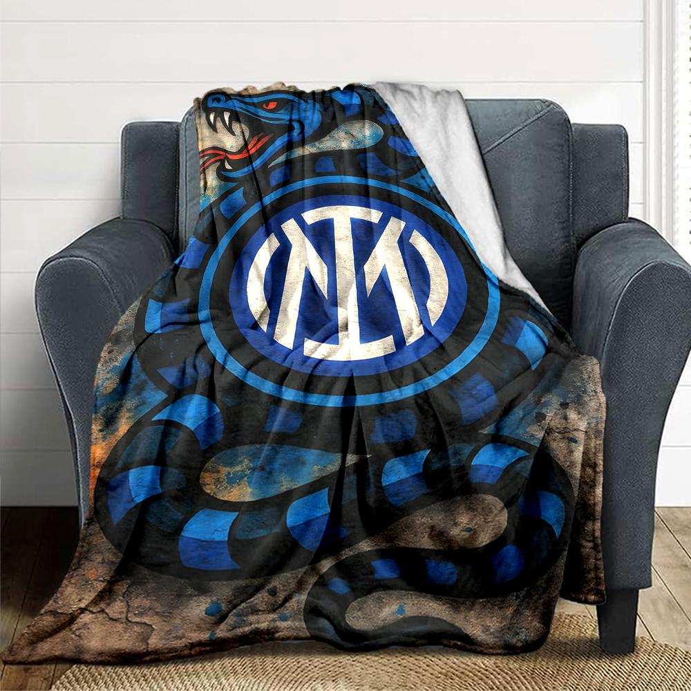 Coperte con Logo Snake Inter Milan in Flanella Stampata Traspiranti Calde Plaid per Casa Ufficio Copriletti 0708a92