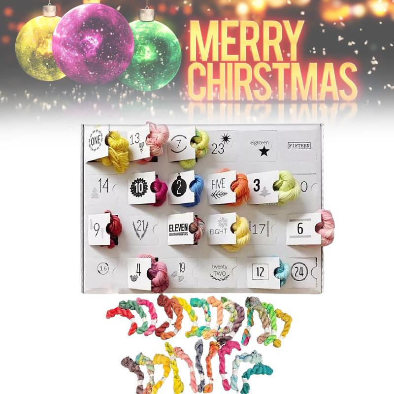Yarn The 24pcs Advent Calendar Countdown Blind Box Mini Skeins 2024 Gift Xmas