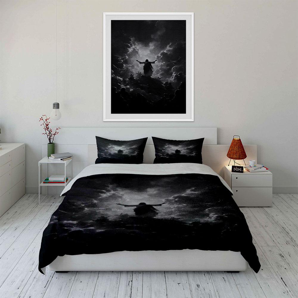 Silhouette Amid Dramatic Clouds. Bedding Sets Duvet Cover Sets Duvet Covers Pillowcases(1 * Duvet Cover 2 * Pillowcases, Without Duvet Insert)
