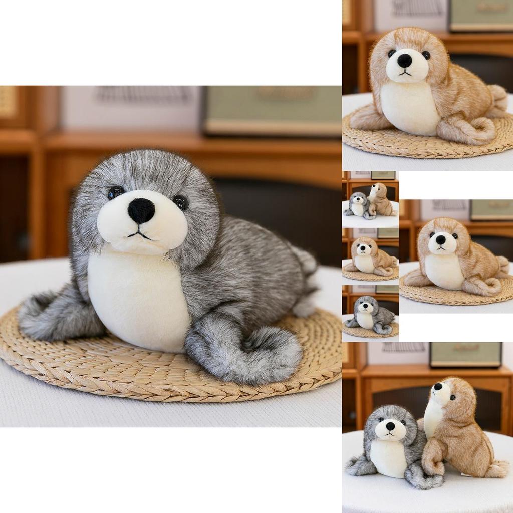 Realistic Sea Lion Stuffed Animal Plush Toy Super Soft Short Plush Marine Life Nursery Decor Gift For Kids