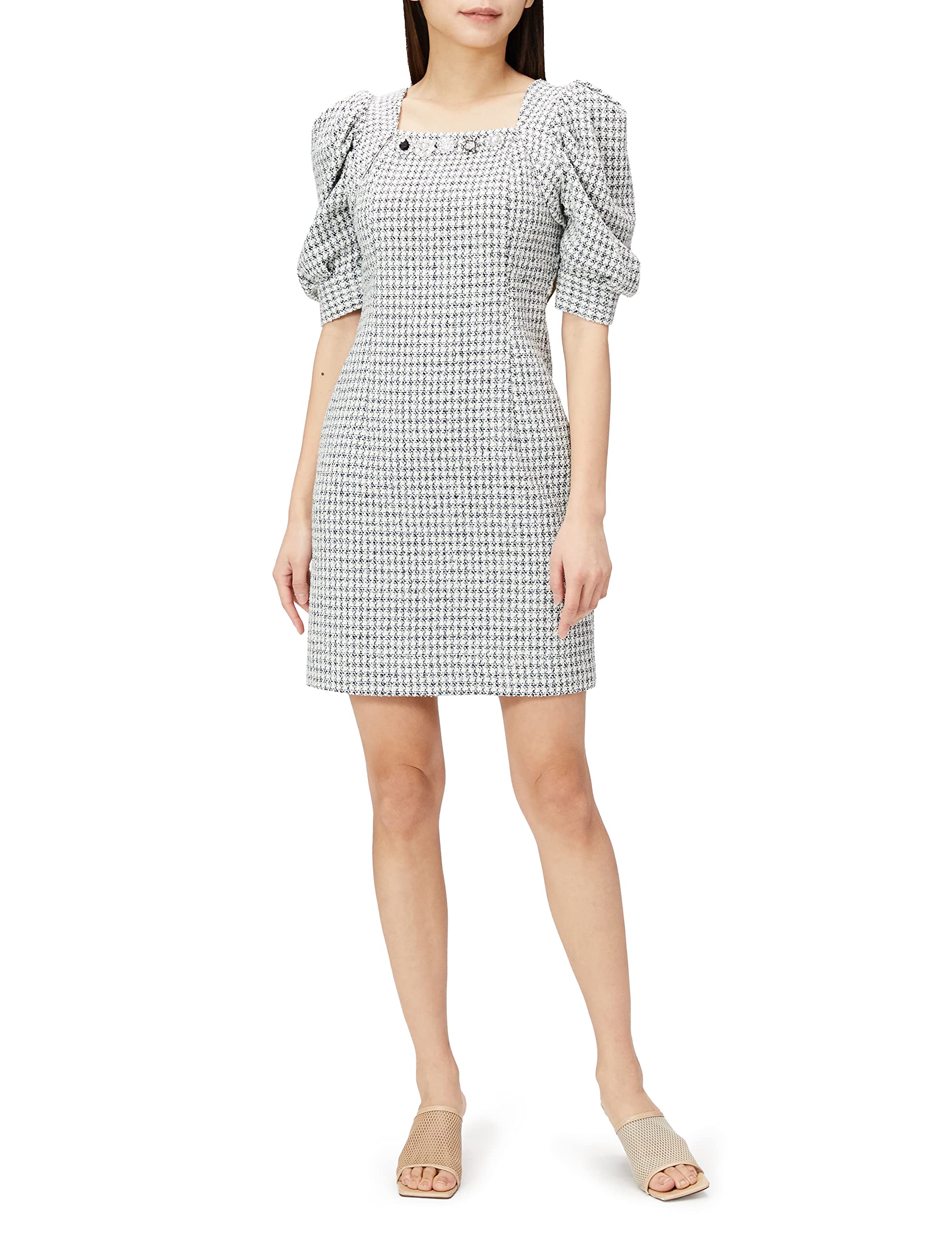 

CANDY STOCK Bijou Button Mini Dress LWFO231811 WHT 0 [Lily Brown] L.B Women s білий