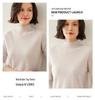 Women's Slim-Fit Half-High Neck Cashmere Sweater: Warm & Versatile Knitted Pullover