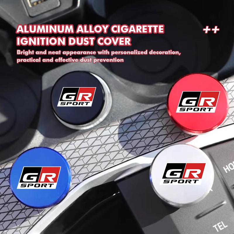 Car Logo Cigarette Lighter Dustproof Cap Protective Cover Auto Accessories For Toyota GR sport Hilux Aygo TDR Yaris Corolla Rav4