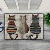 VIKAMA Cartoon Striped Cat Carpet Simple Doormat Welcome Mat  Kitchen Rug For Bedroom Carpet For Live Room Home Decor