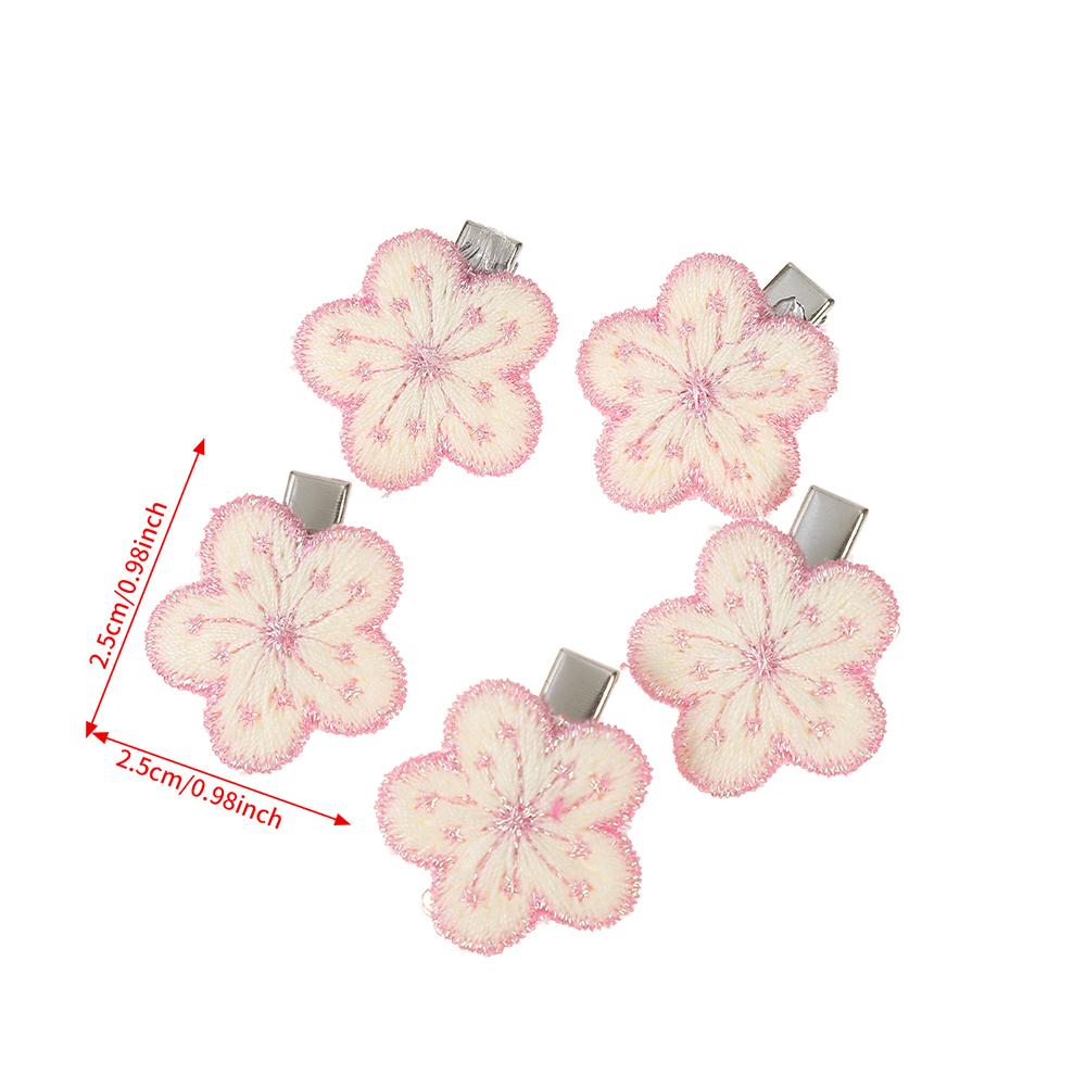 5 Stück Simulierte Stickerei Blume Haarspangen Für Mädchen Strand Böhmischer Stil Niedlich Kleine Haarnadel Haarschmuck