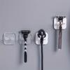 Waterproof Self-Adhesive Razor Hanger - Easy-to-Install Wall Hooks for Razors, Plugs, Bathrobes & Towels - Hypoallergenic