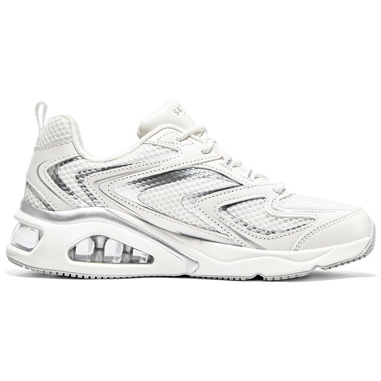 Skechers Scarpe Sportive Tres-Air Uno Aurora Butterfly Tendenza Sportiva Ammortizzazione Resistenti all'Usura Basse Casual Donna Sneakers Argento 177425-WSL