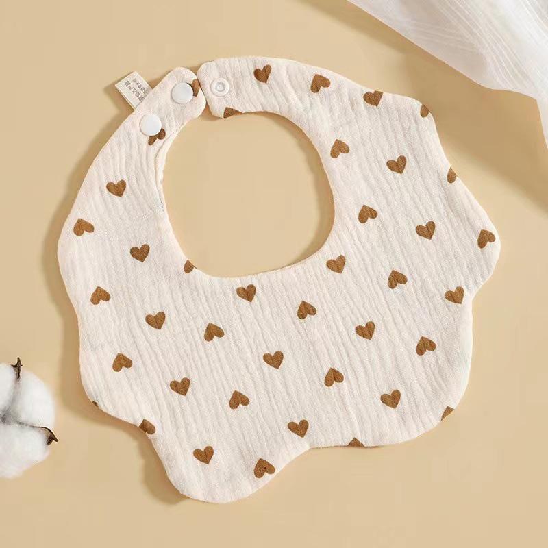 New Style Six-Layer Cotton Yarn Baby Drool Bib: Anti-Spit Up Petal Design for Newborns
