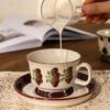 Medium Style Coffee Cup Hand Painted Niche Afternoon Tea Cup Exquisite High Value Mug High-end Coffee Cup