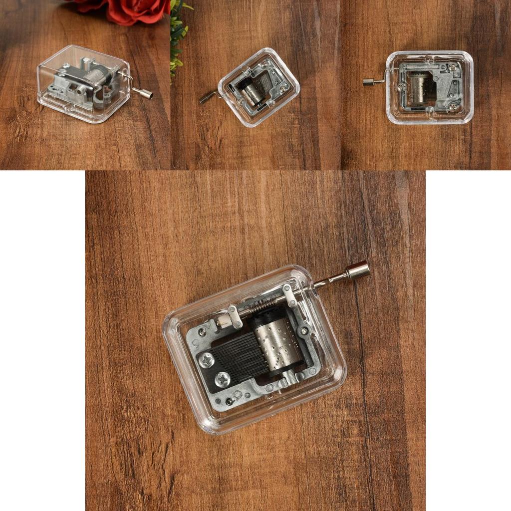 Acrylic Hand Crank Music Box Craft Diy Toy For Creative Gift Giving Students