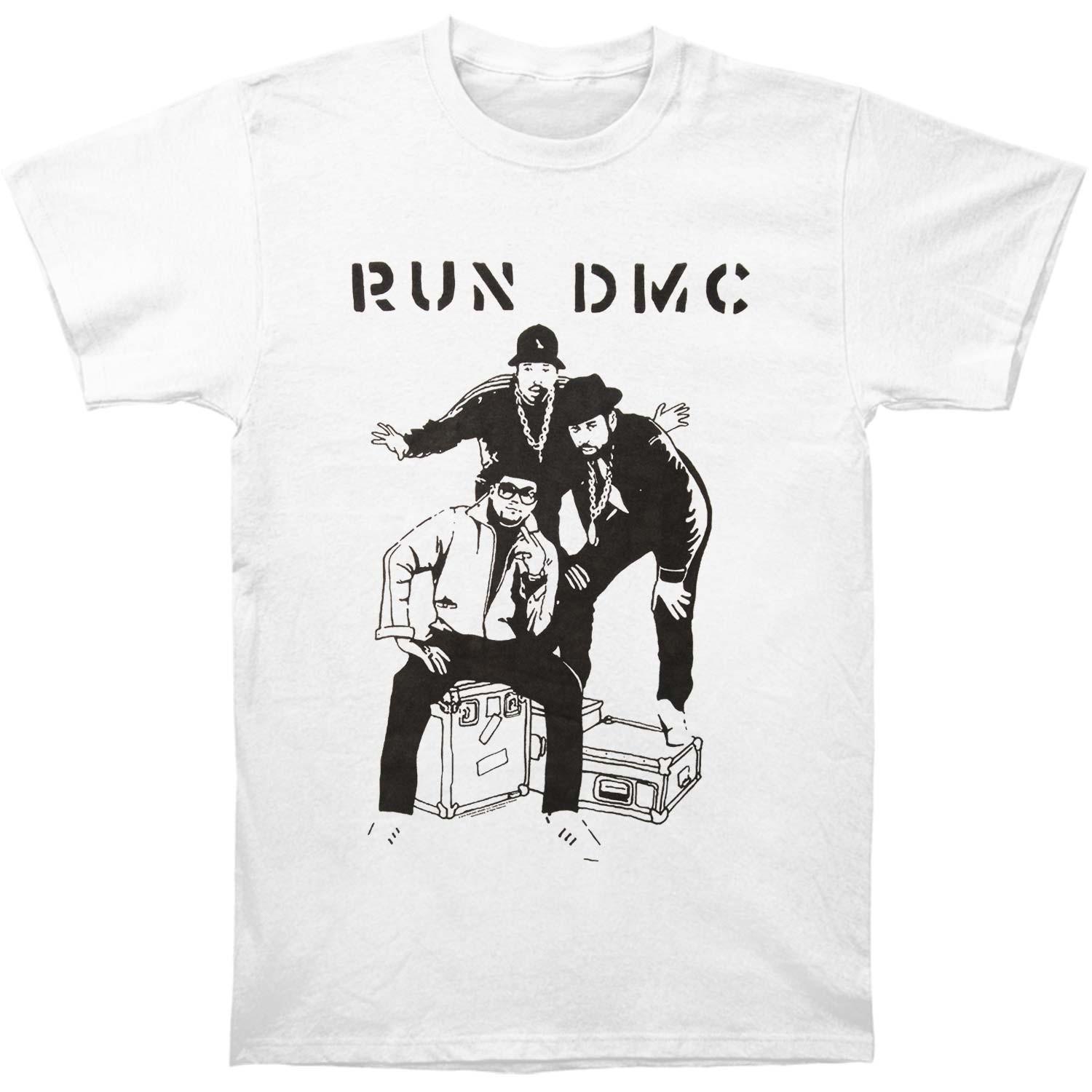 Men s Run DMC Sketch T-shirt Medium White S